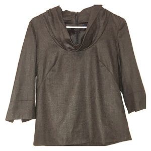 JCrew flannel funnel neck top